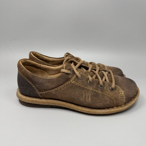 Børn Shoes - Born Trevan Shoes Brown Distressed Leather Water Resistant Women’s Size 8
